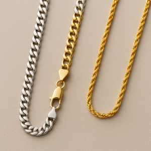 Leia mais sobre o artigo Prata ou cordão de ouro masculino: Qual é a melhor escolha para seu estilo?